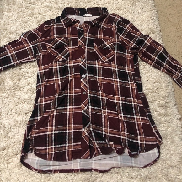 Burgundy flannel - Picture 1 of 1